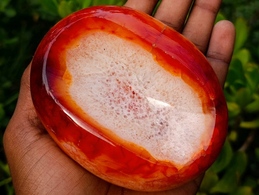 Polished Carnelian Gemstone Bowl x 1 From Madagascar