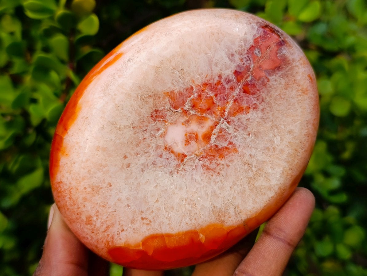 Polished Carnelian Gemstone Bowl x 1 From Madagascar