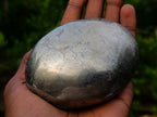 Polished Basalt and Pyrite Pharaoh Stone Palm Stone x 1 From Iron Duke Mine, Zimbabwe