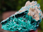 Natural Super Rare Acicular Malachite Barite Specimen x 1 From Shinkolobwe Mine, Congo