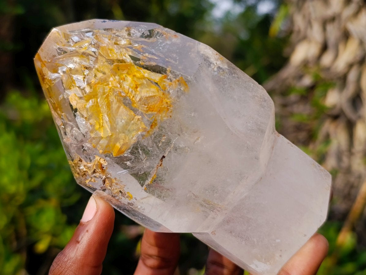 Polished Clear Window Quartz Sceptre Crystal x 1 From Akansobe, Madagascar