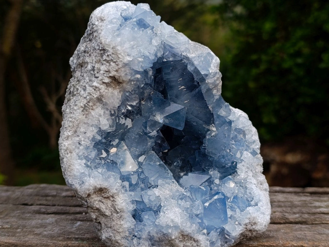 Natural Large Blue Celestite Geode Specimen x 1 From Sakoany Madagascar