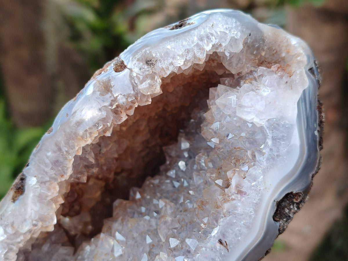 Polished Agate with Crystalline Centred Geode x 1 From Maintirano, Madagascar