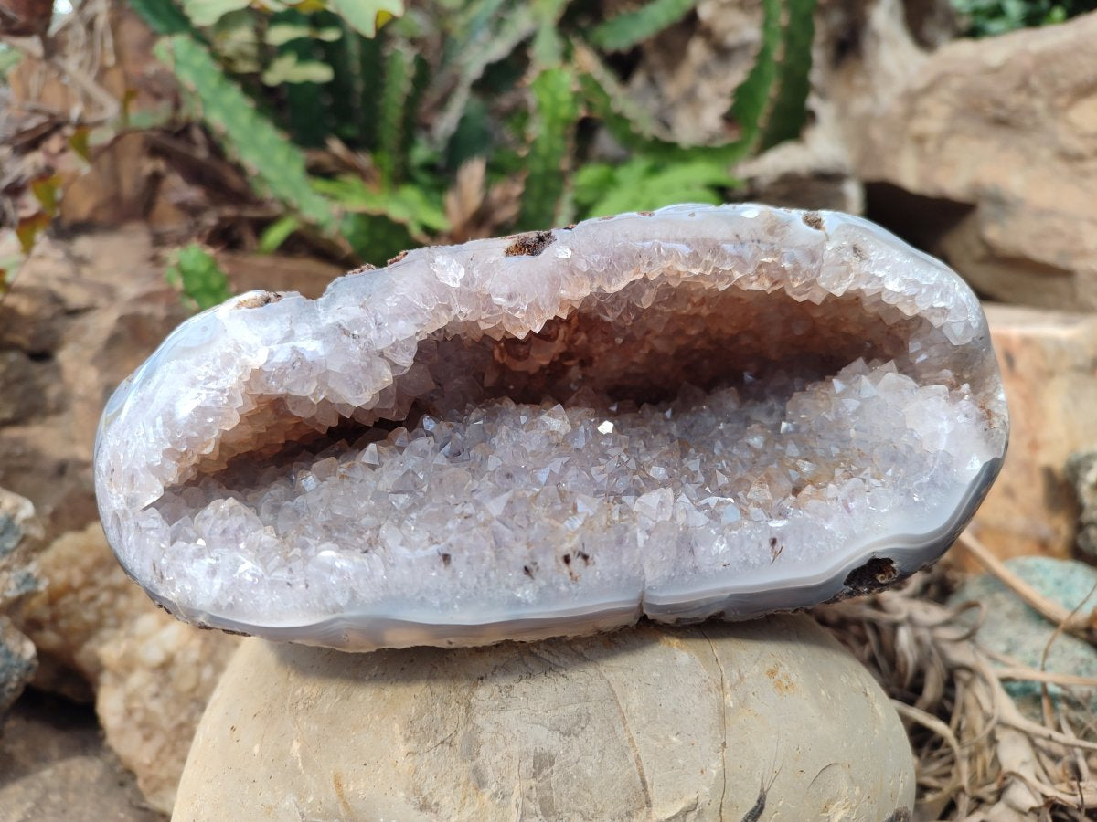 Polished Agate with Crystalline Centred Geode x 1 From Maintirano, Madagascar