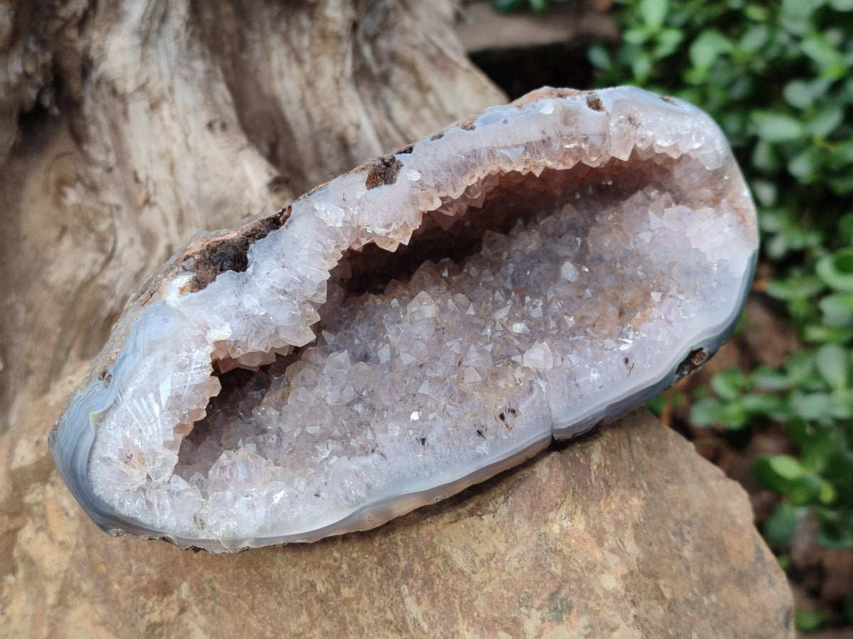 Polished Agate with Crystalline Centred Geode x 1 From Maintirano, Madagascar