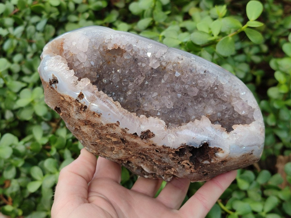 Polished Agate with Crystalline Centred Geode x 1 From Maintirano, Madagascar
