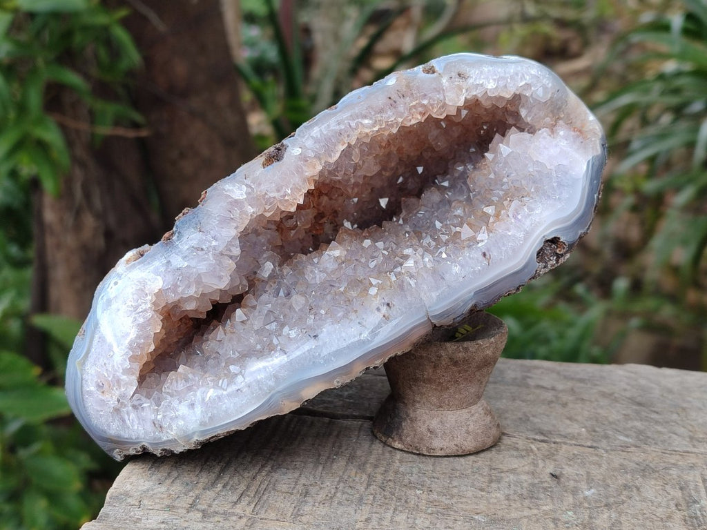 Polished Agate with Crystalline Centred Geode x 1 From Maintirano, Madagascar
