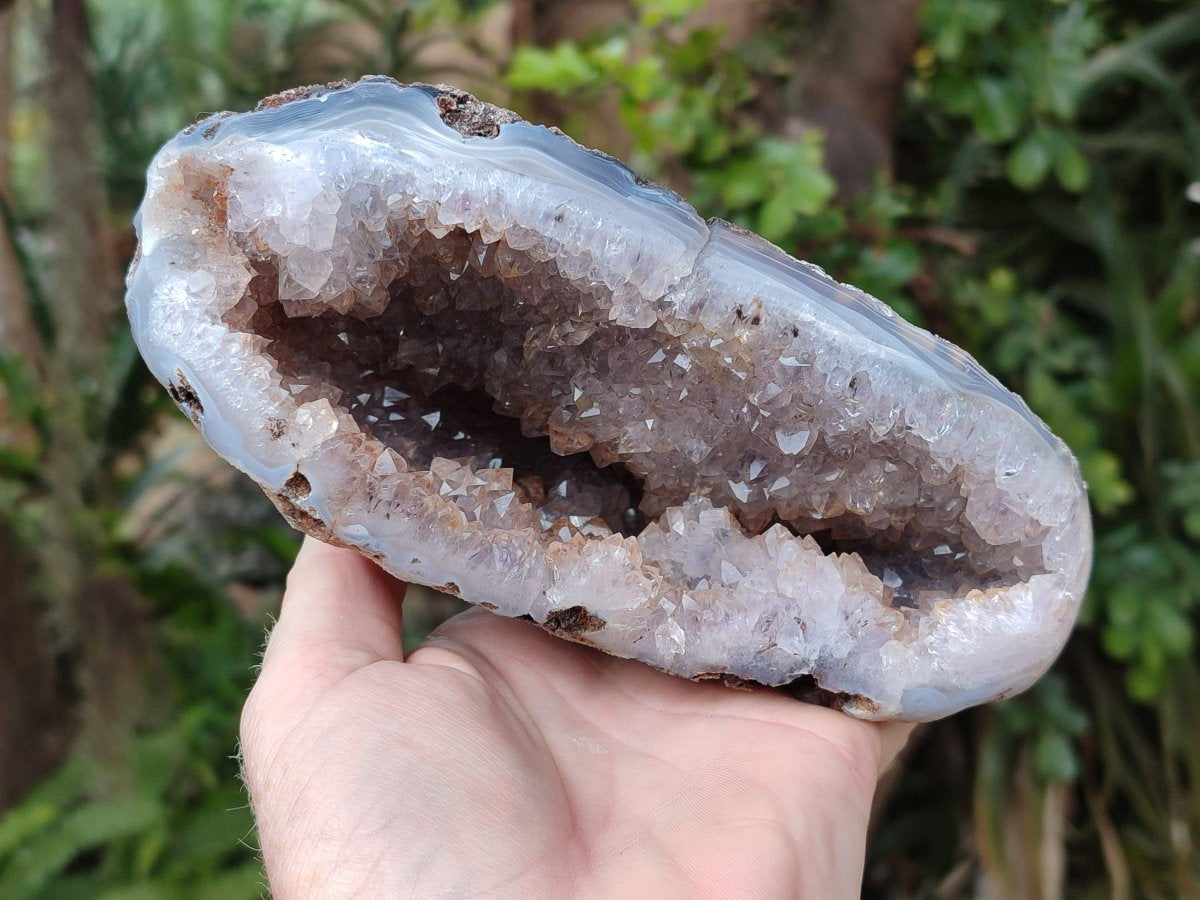 Polished Agate with Crystalline Centred Geode x 1 From Maintirano, Madagascar