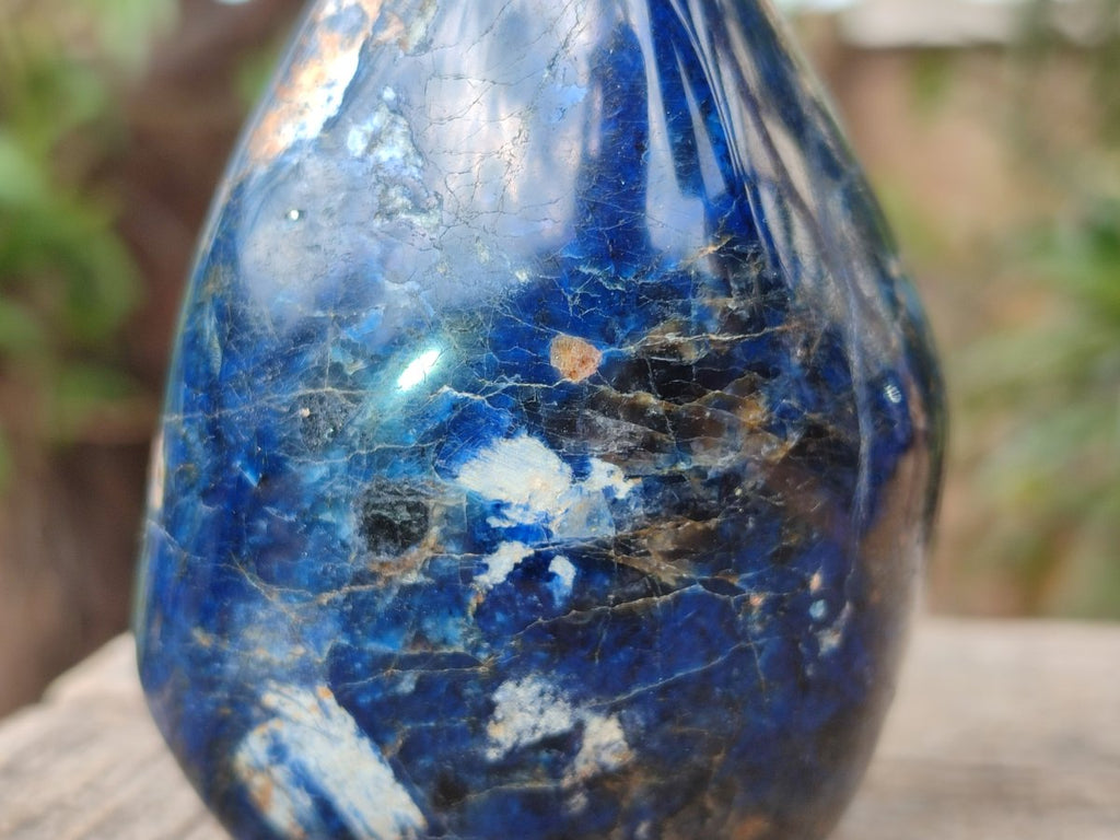 Polished Rare Deep Blue Dumortierite Gemstone Standing Display Crystal x 1 From Madagascar