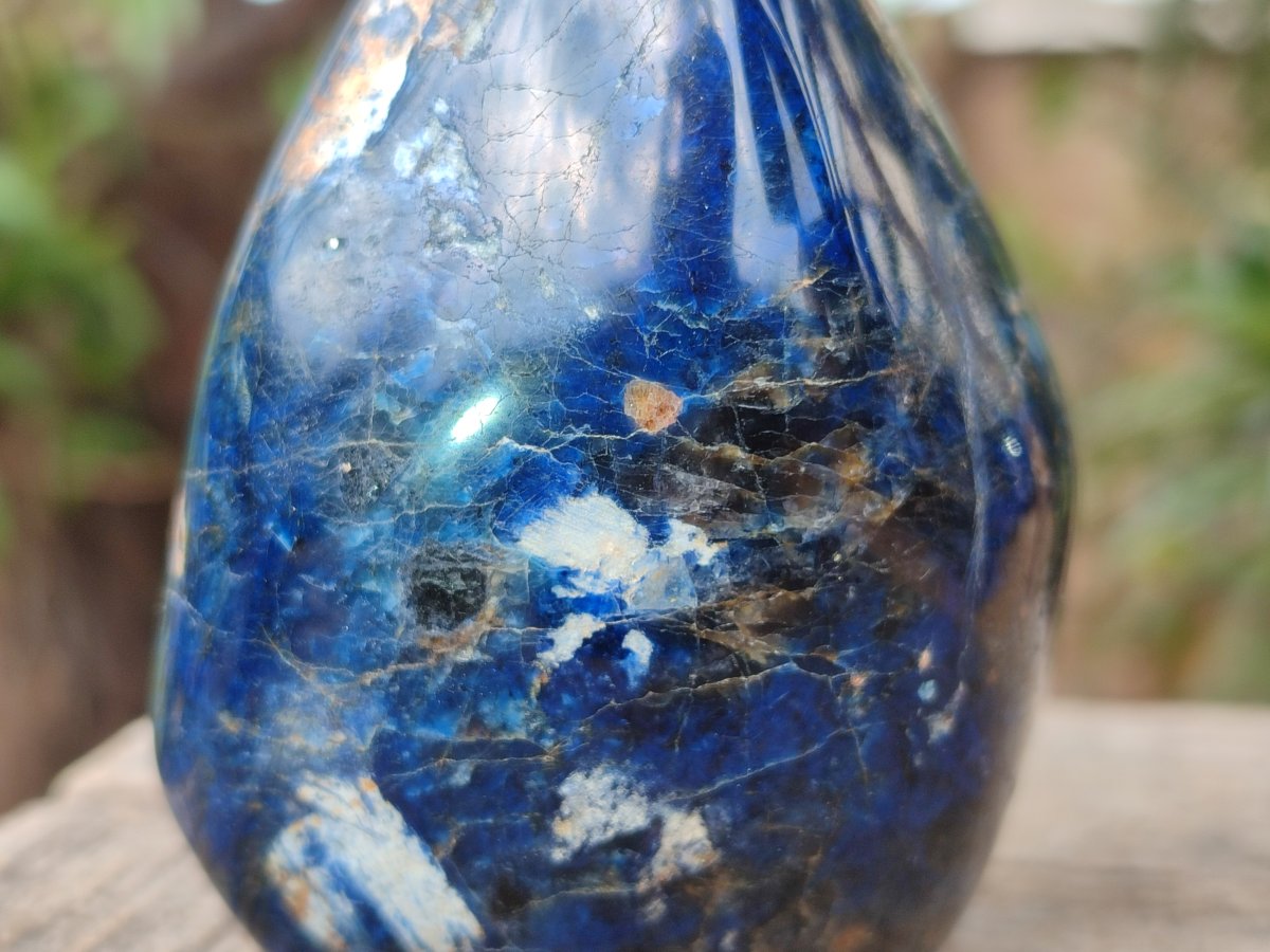 Polished Rare Deep Blue Dumortierite Gemstone Standing Display Crystal x 1 From Madagascar