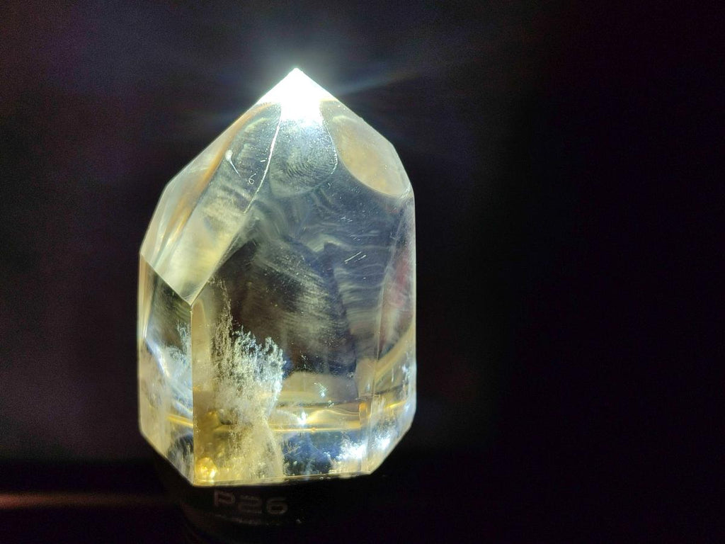 Polished Smokey Phantom Optic Clear Citrine Crystal x 1 From Madagascar