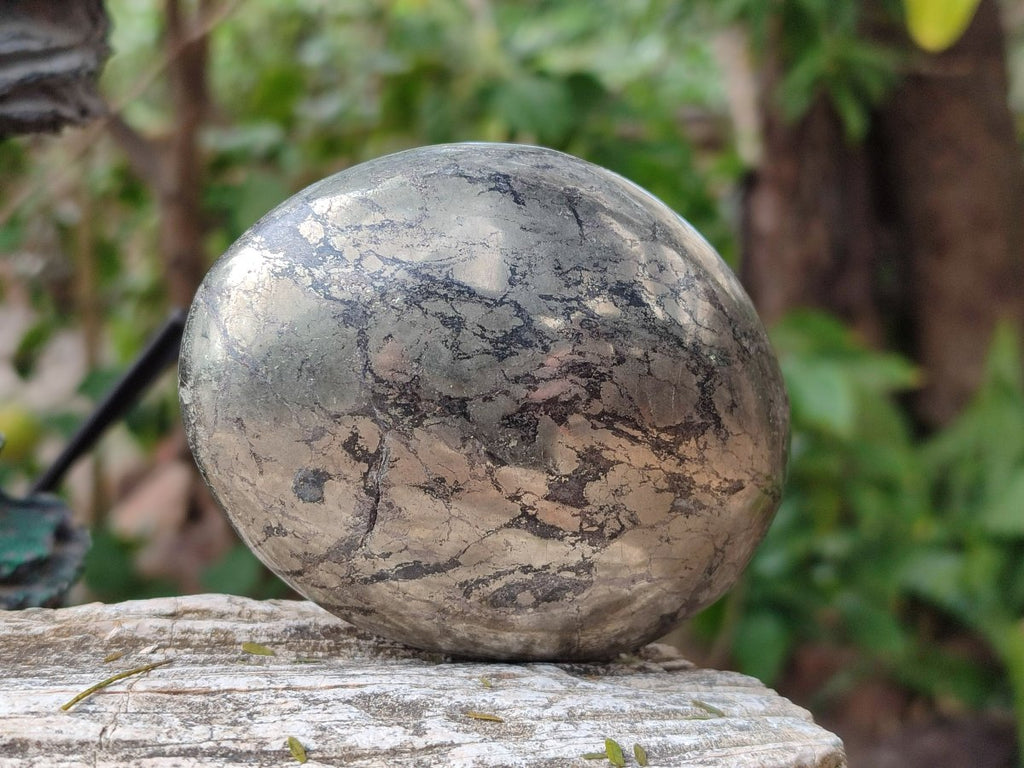 Polished Basalt and Pyrite Pharaoh Stone Free Form x 1 From Iron Duke Mine, Zimbabwe