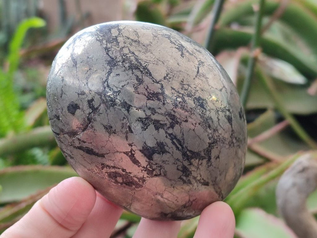 Polished Basalt and Pyrite Pharaoh Stone Free Form x 1 From Iron Duke Mine, Zimbabwe