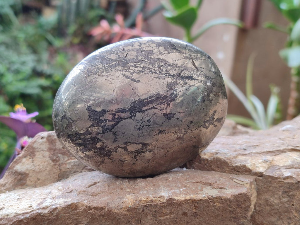 Polished Basalt and Pyrite Pharaoh Stone Free Form x 1 From Iron Duke Mine, Zimbabwe