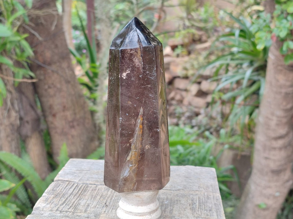 Polished Large Smokey Morion Quartz Crystal x 1 From Madagascar