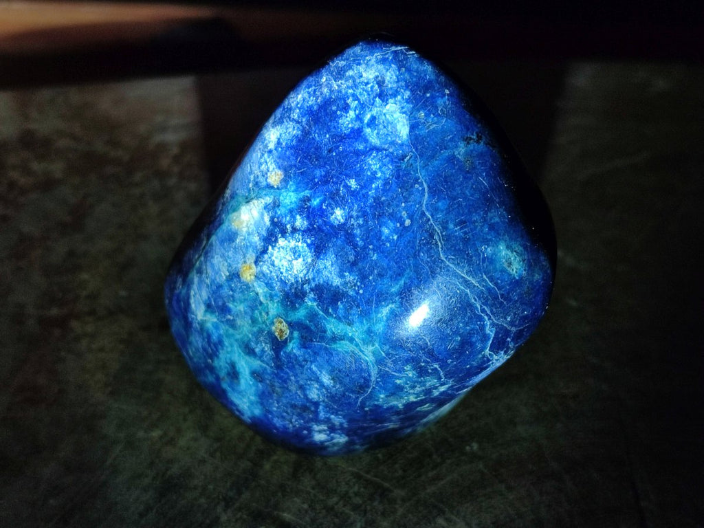 Polished Super Rare Deep Blue Dumortierite Standing Display Piece x 1 From Madagascar