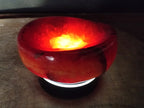 Polished "Fire" Carnelian Gemstone Bowl x 1 From Madagascar