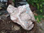 Natural Super Rare Spheroid Shattuckite with Dog Tooth Calcite on a Dolomite Matrix x 1 From Mashamba West Mine, Congo