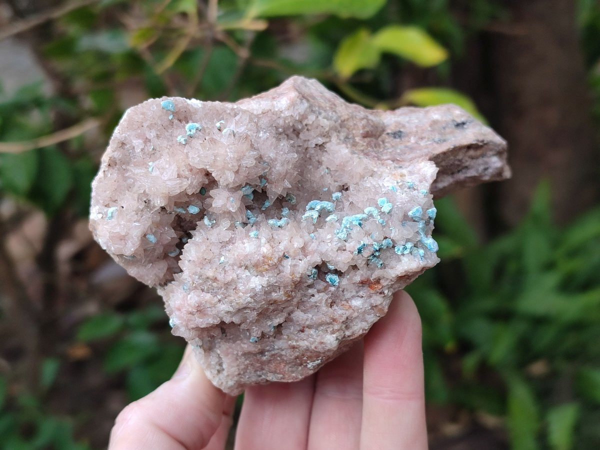 Natural Super Rare Spheroid Shattuckite with Dog Tooth Calcite on a Dolomite Matrix x 1 From Mashamba West Mine, Congo