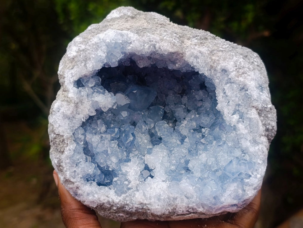 Natural Cabinet Size Blue Celestite Geode Specimen x 1 From Sakoany Madagascar
