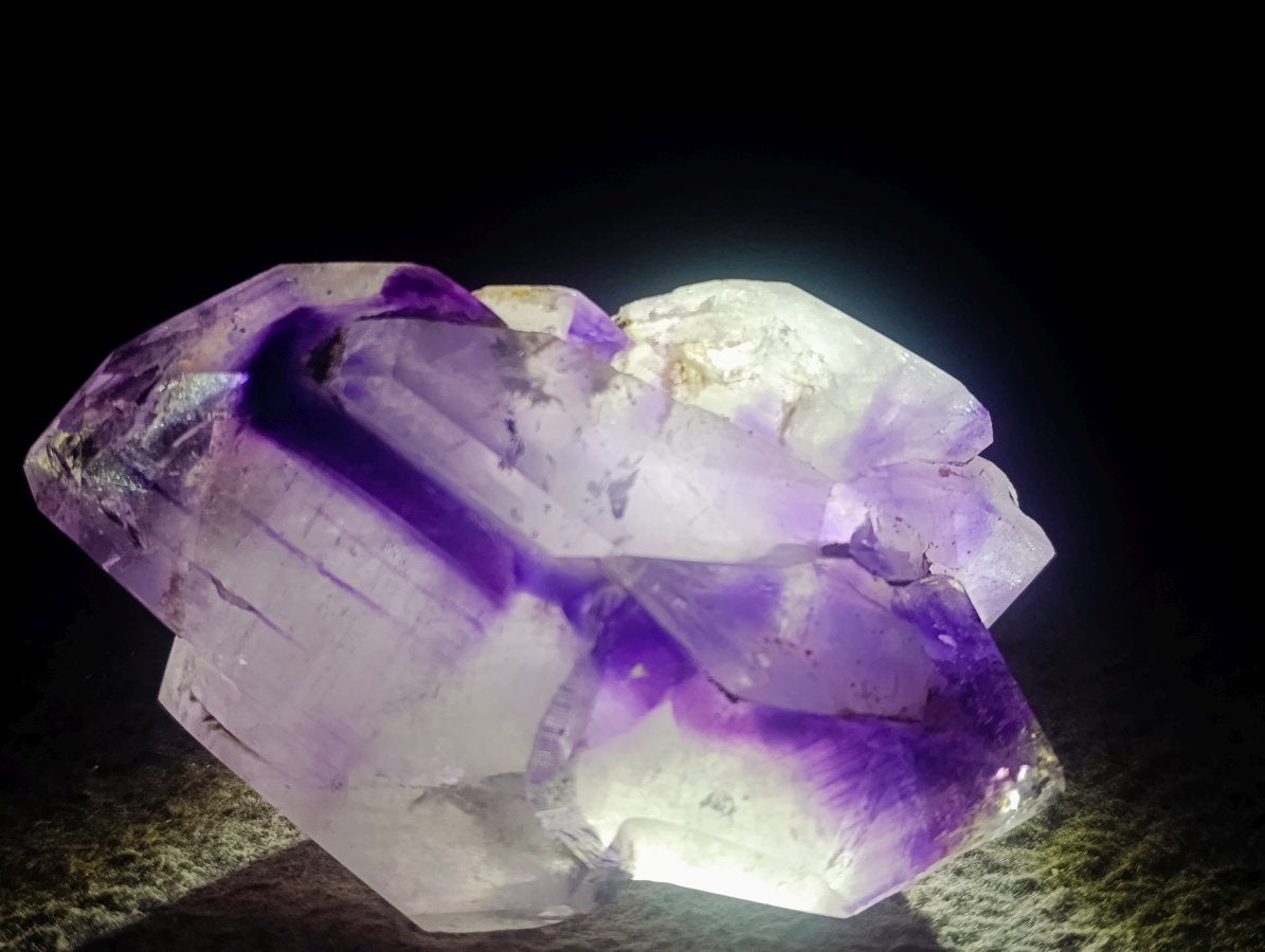 Polished Multi, Double Terminated Amethyst Window Crystal x 1 From Akansobe, Madagascar