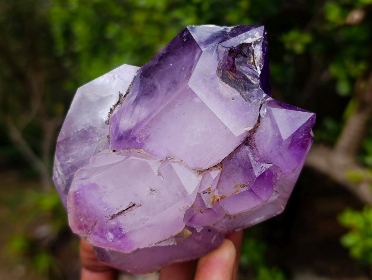 Polished Multi, Double Terminated Amethyst Window Crystal x 1 From Akansobe, Madagascar