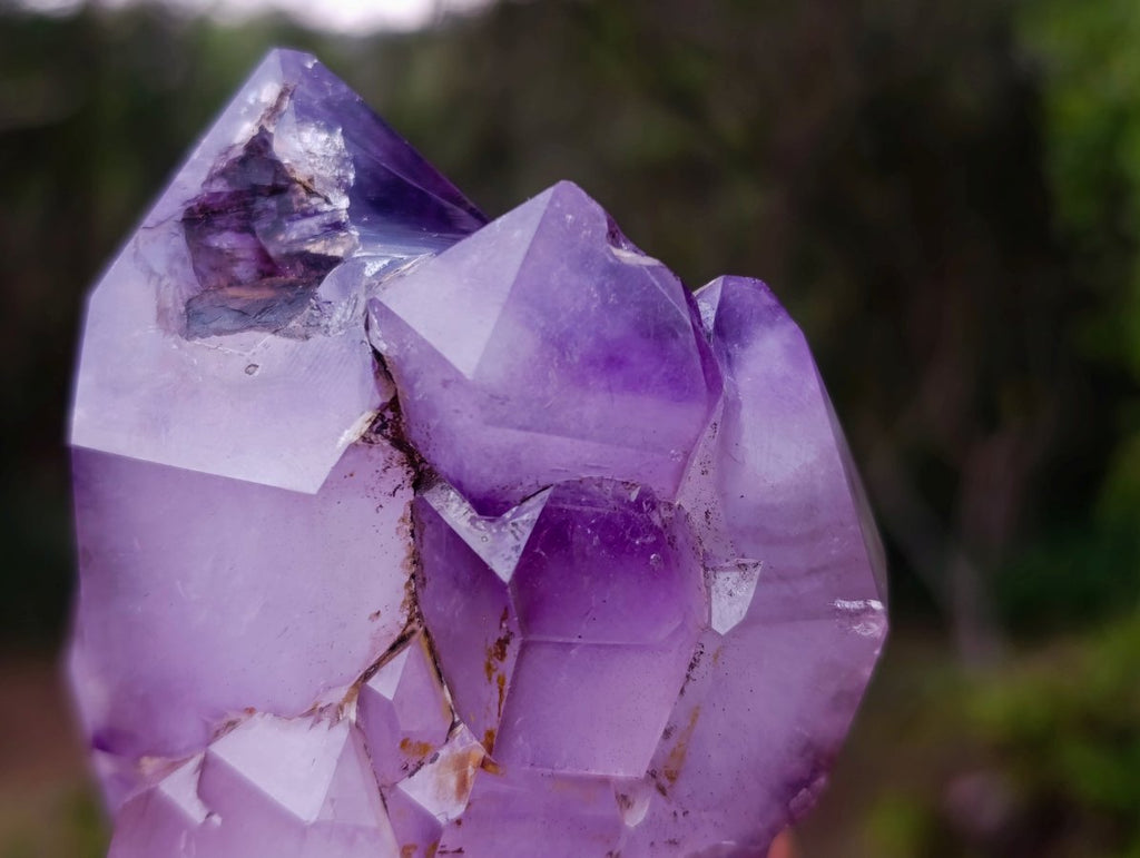 Polished Multi, Double Terminated Amethyst Window Crystal x 1 From Akansobe, Madagascar