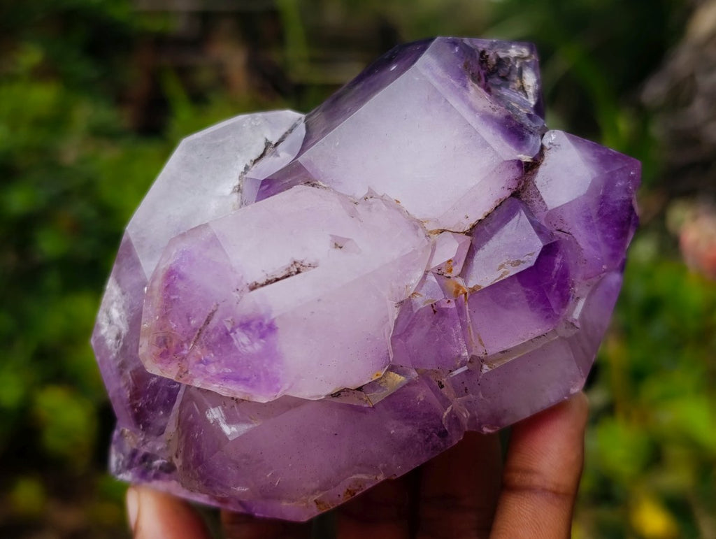 Polished Multi, Double Terminated Amethyst Window Crystal x 1 From Akansobe, Madagascar