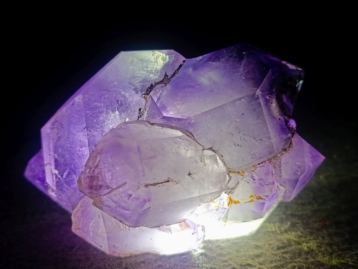 Polished Multi, Double Terminated Amethyst Window Crystal x 1 From Akansobe, Madagascar