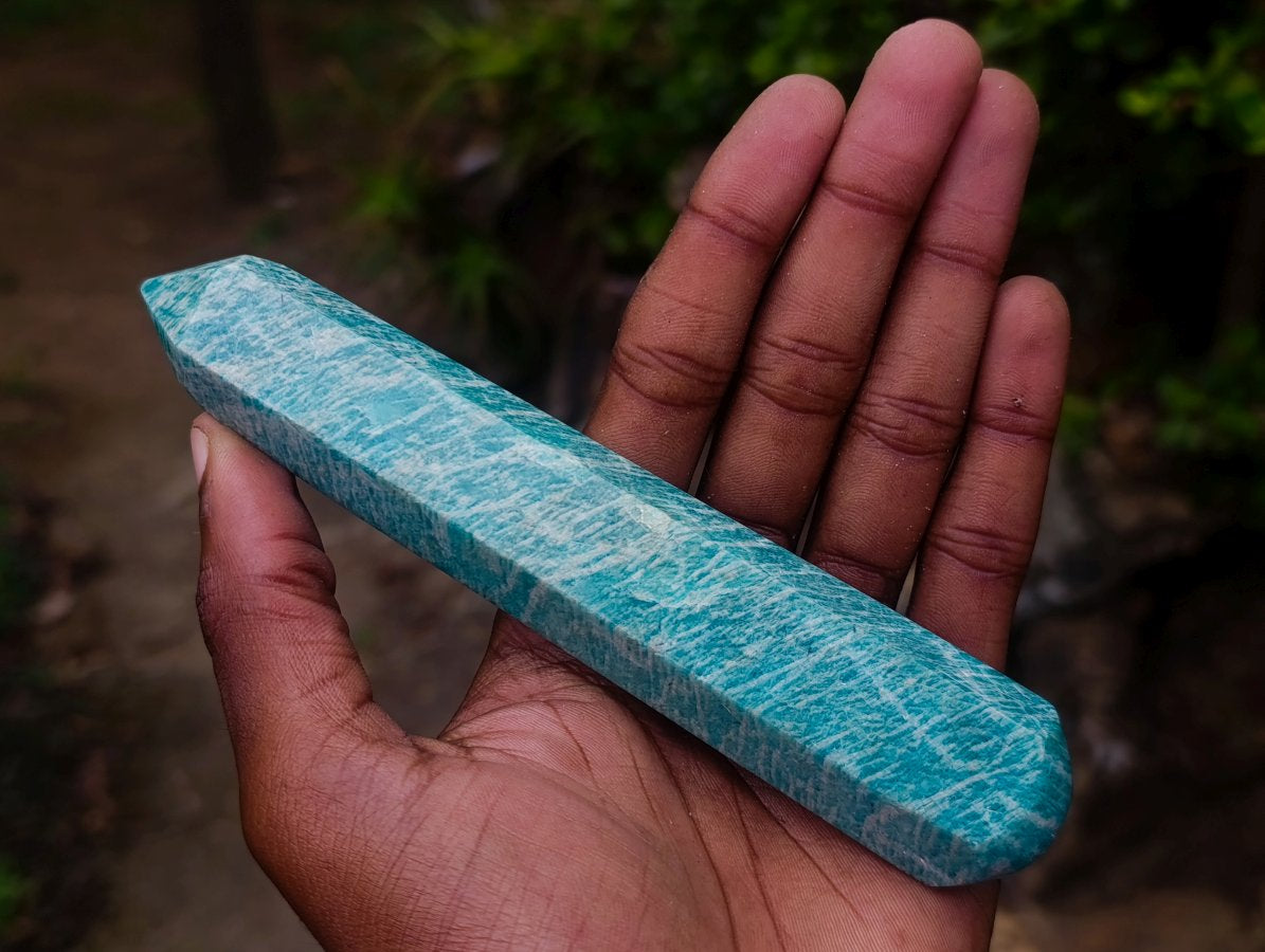Polished Amazonite Gemstone Massage Wand x 1 From Madagascar