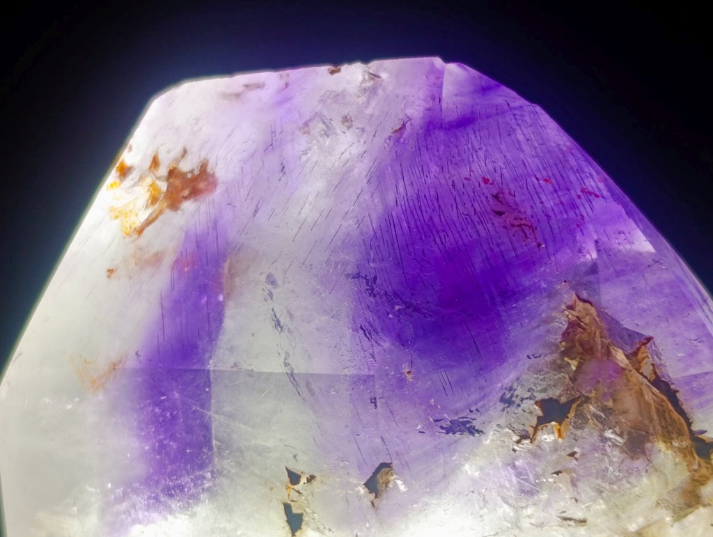 Polished Amethyst Window Crystal x 1 From Akansobe, Madagascar