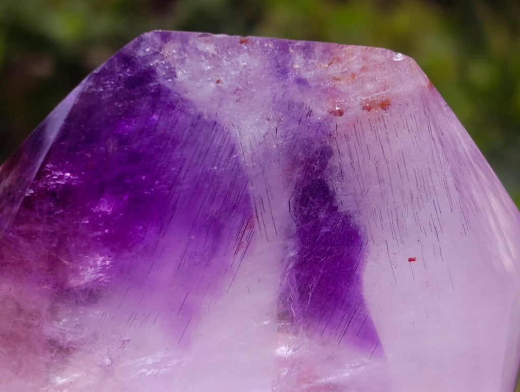 Polished Amethyst Window Crystal x 1 From Akansobe, Madagascar