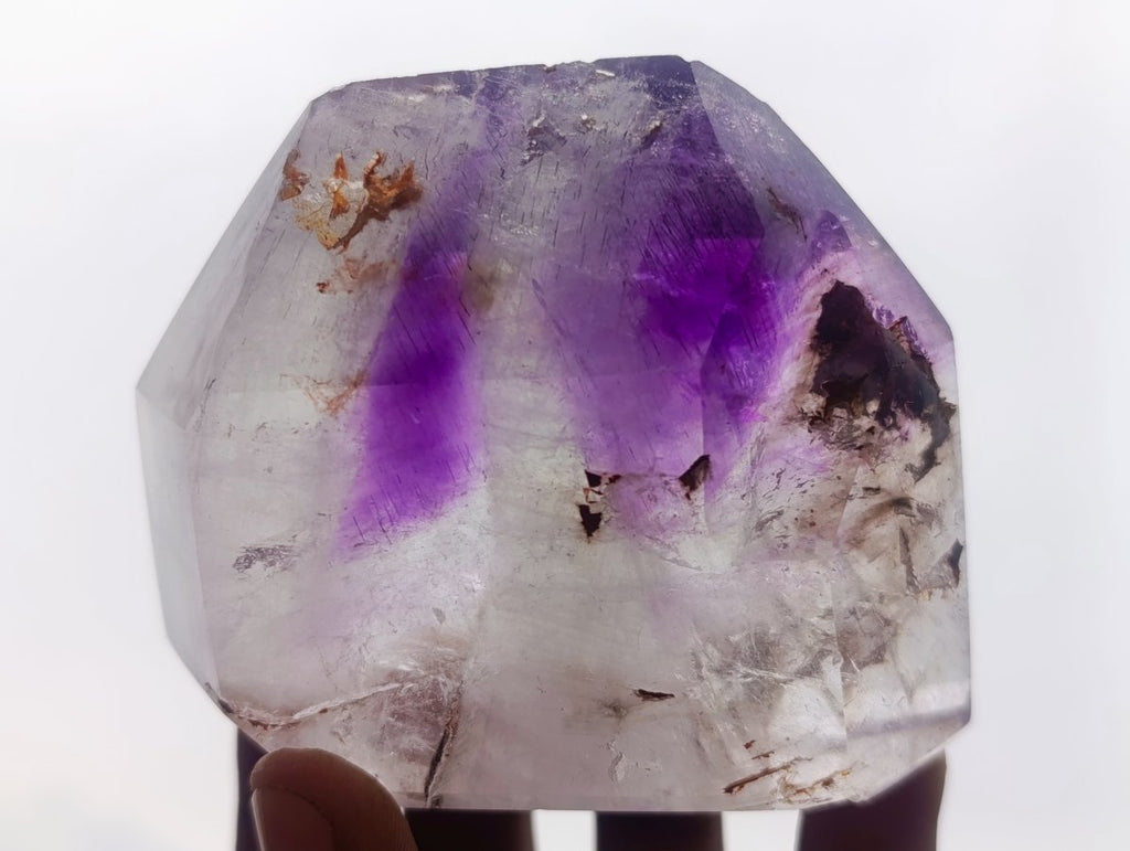 Polished Amethyst Window Crystal x 1 From Akansobe, Madagascar