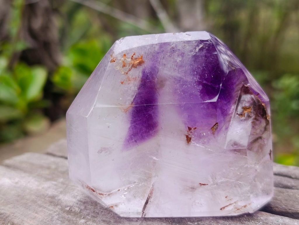 Polished Amethyst Window Crystal x 1 From Akansobe, Madagascar