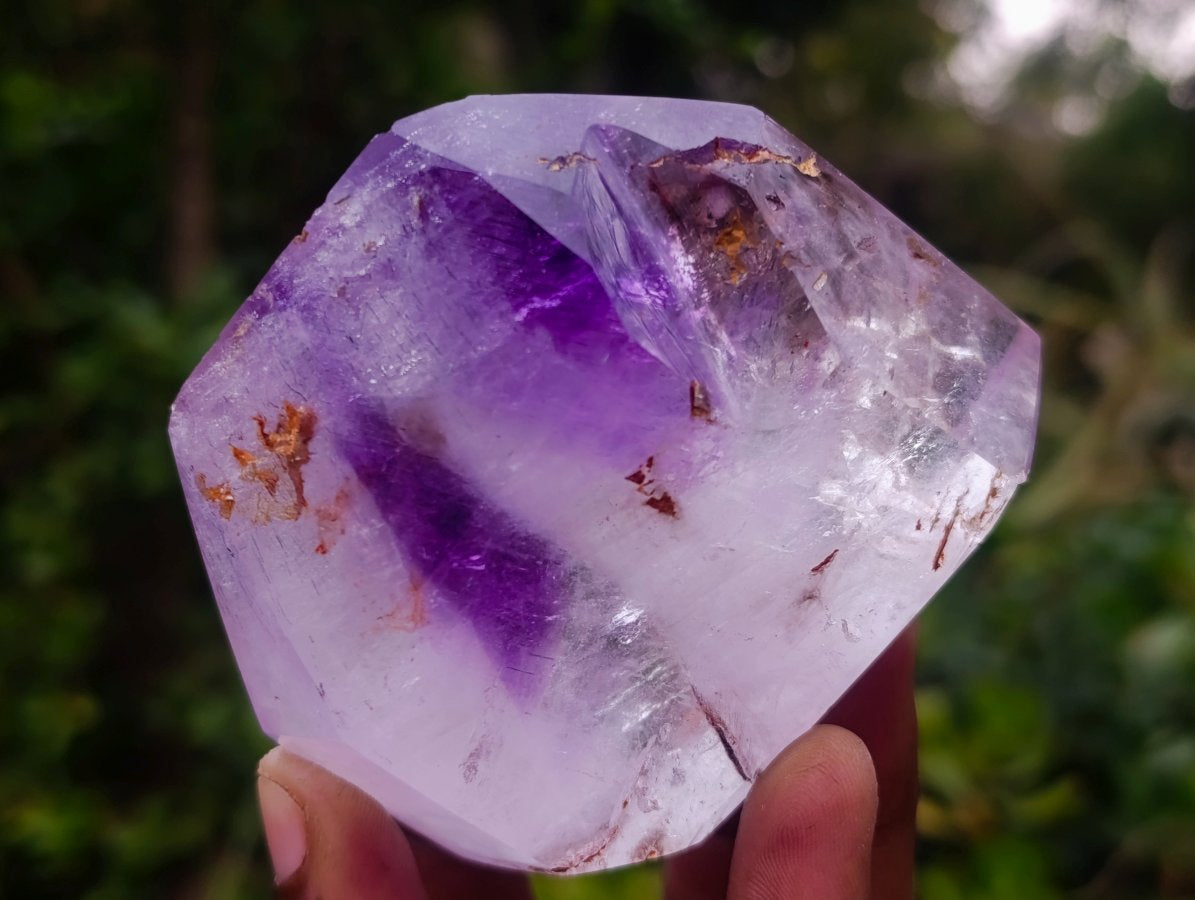 Polished Amethyst Window Crystal x 1 From Akansobe, Madagascar