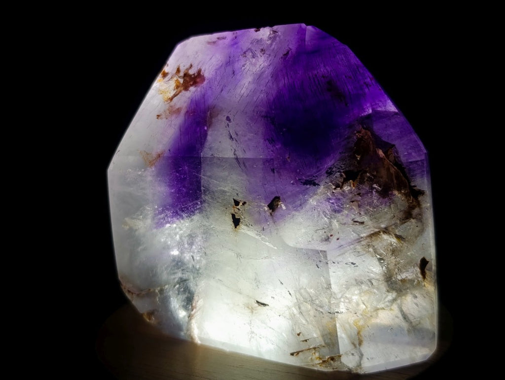 Polished Amethyst Window Crystal x 1 From Akansobe, Madagascar
