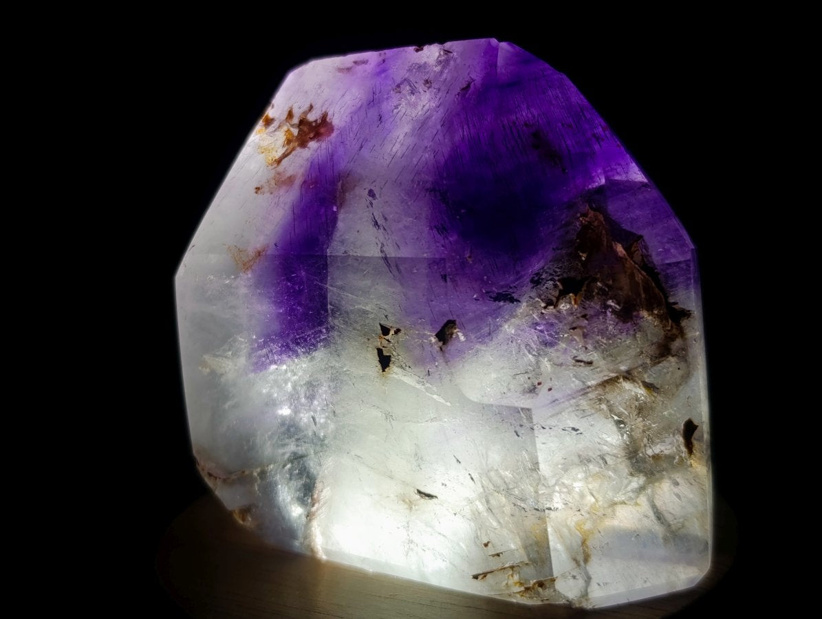 Polished Amethyst Window Crystal x 1 From Akansobe, Madagascar