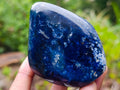 Polished Ultra Rare Deep Blue Dumortierite Standing Display Piece x 1 From Madagascar