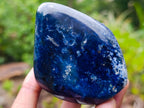 Polished Ultra Rare Deep Blue Dumortierite Standing Display Piece x 1 From Madagascar