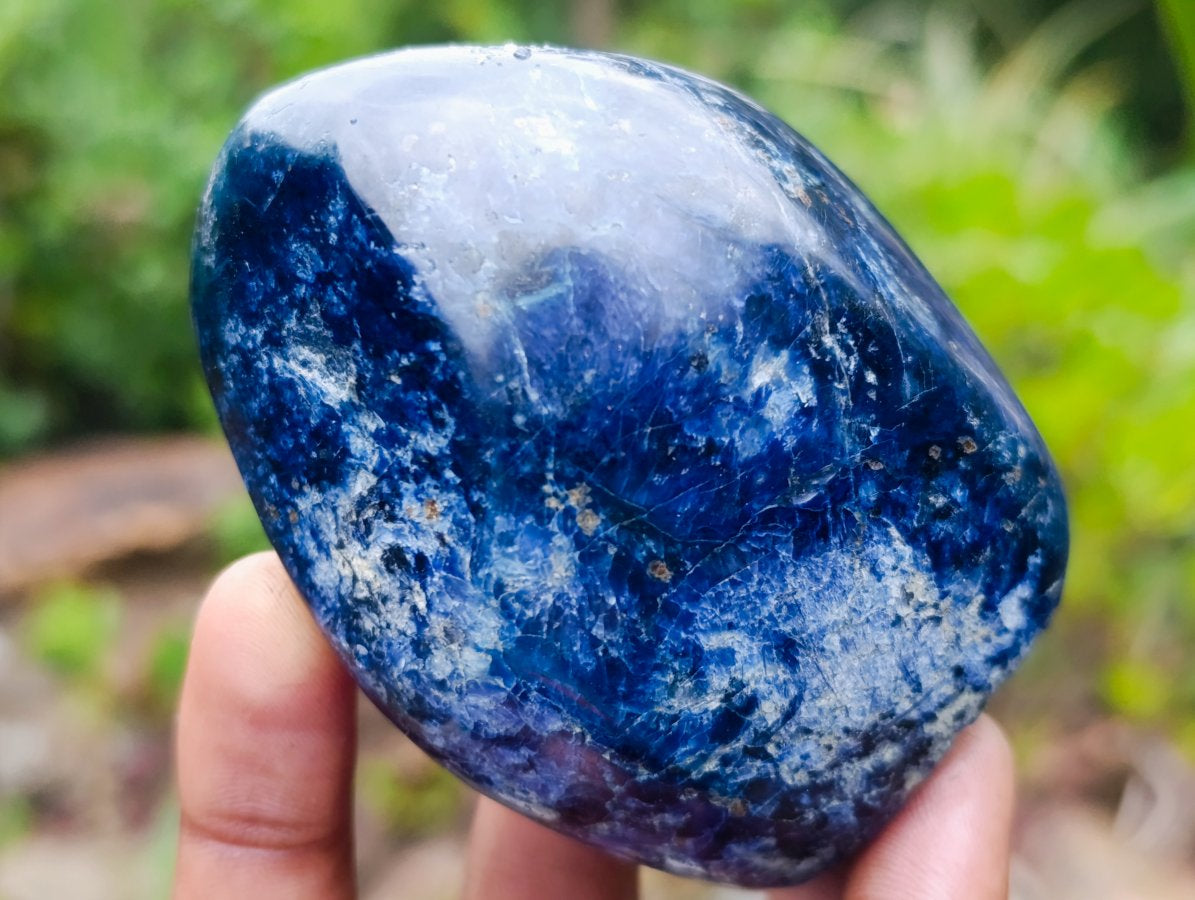 Polished Ultra Rare Deep Blue Dumortierite Standing Display Piece x 1 From Madagascar