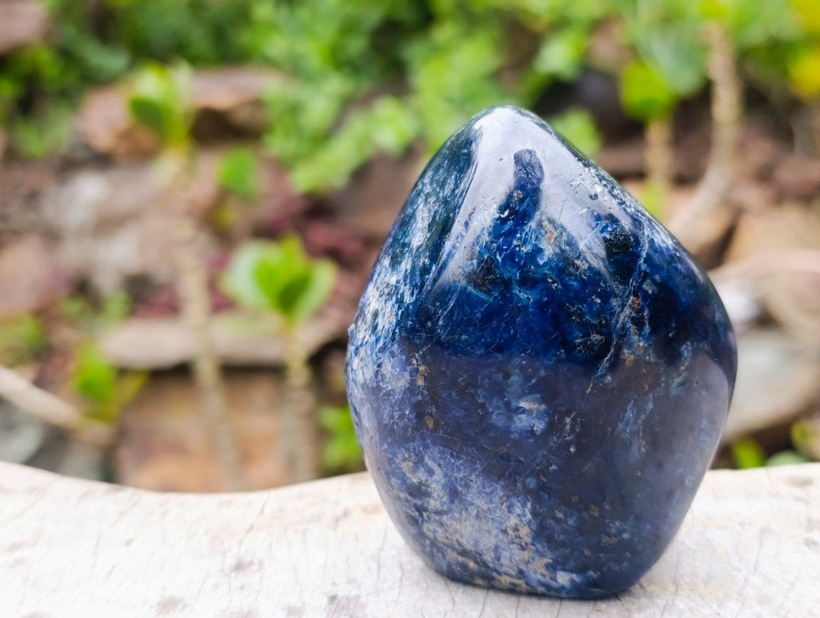 Polished Ultra Rare Deep Blue Dumortierite Standing Display Piece x 1 From Madagascar