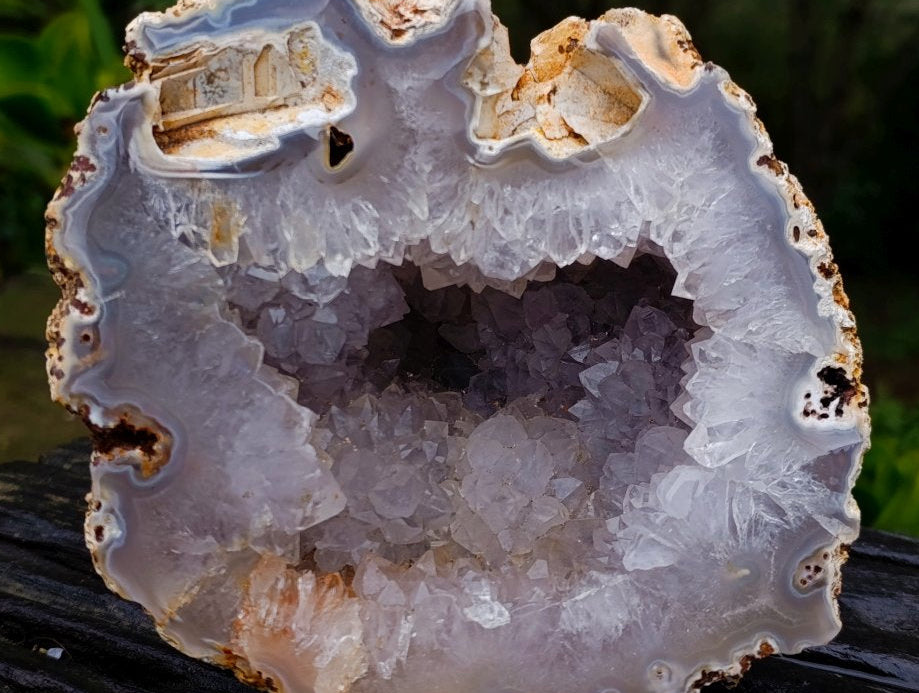 Polished Large Agate with Crystalline Centred Geode x 1 From Maintirano, Madagascar