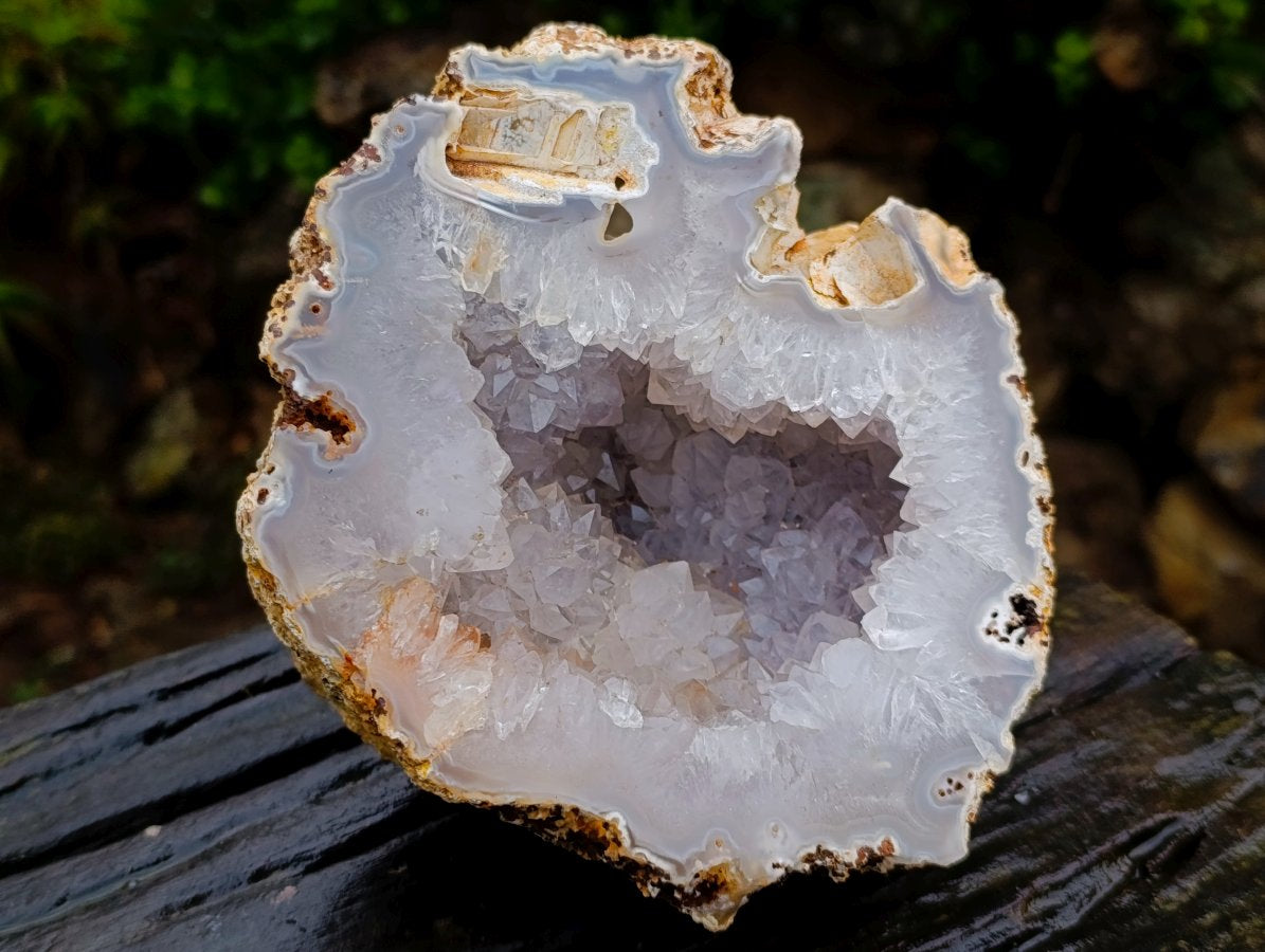 Polished Large Agate with Crystalline Centred Geode x 1 From Maintirano, Madagascar