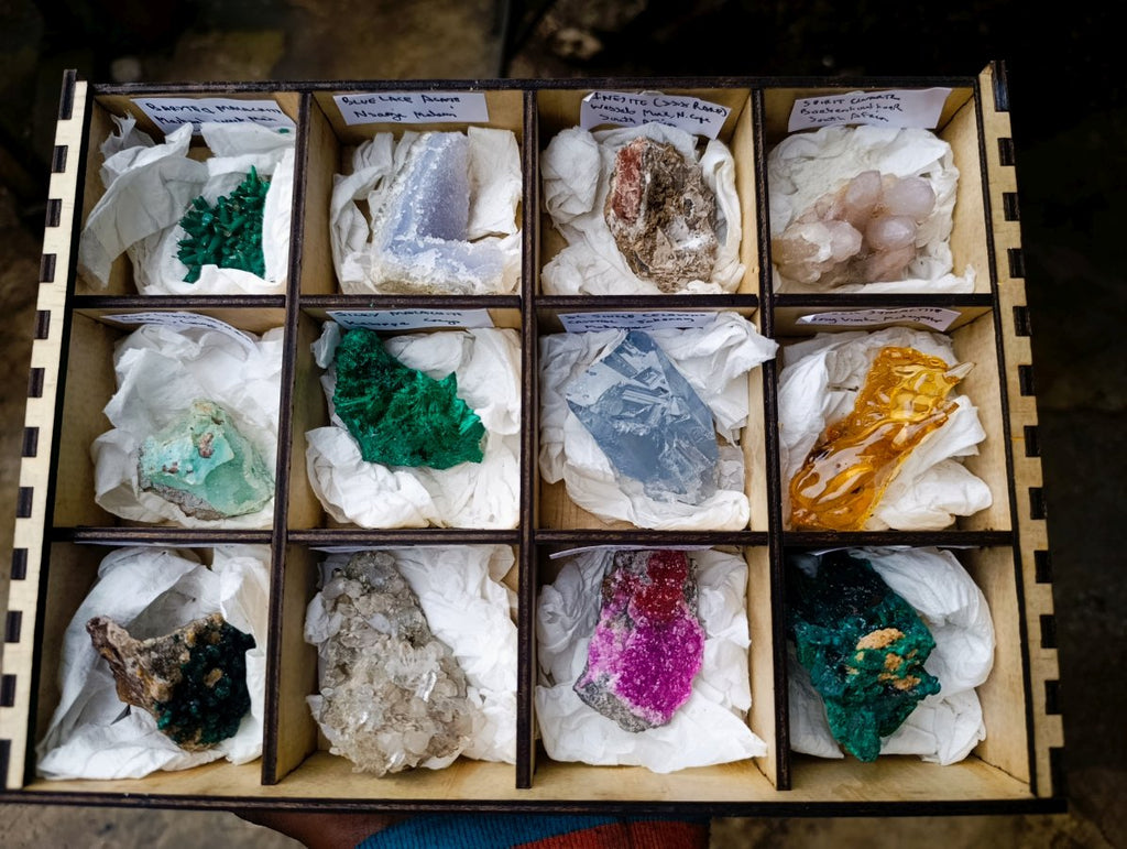 Polished Mix of African Minerals and Crystals Set of 12 x 1 From Southern Africa