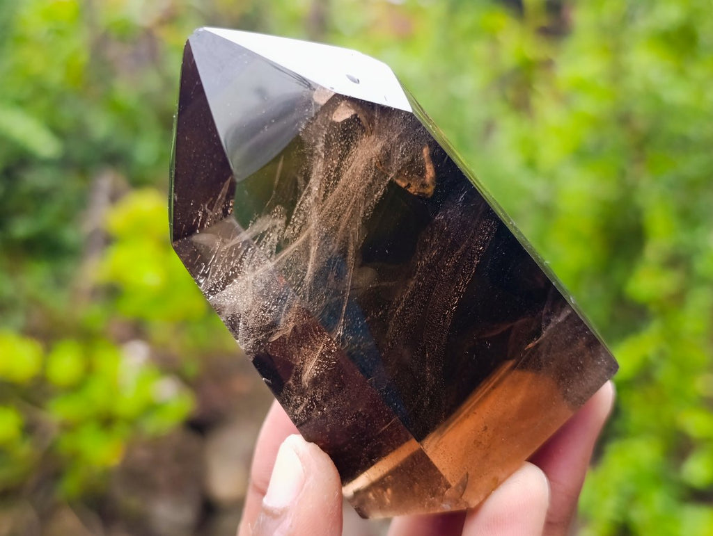 Polished Two Tone Smokey Quartz Crystal x 1 From Madagascar