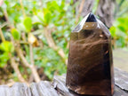 Polished Two Tone Smokey Quartz Crystal x 1 From Madagascar