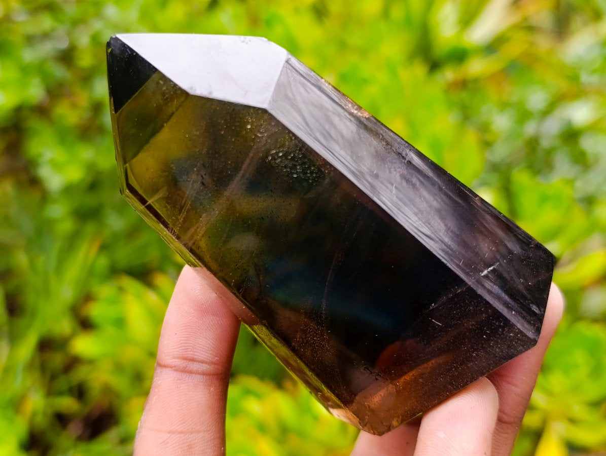 Polished Two Tone Smokey Quartz Crystal x 1 From Madagascar