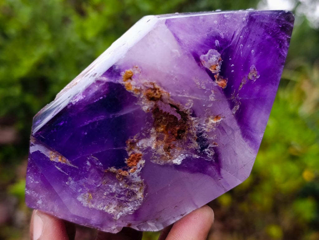 Polished Double Terminated Amethyst Window Crystal x 1 From Akansobe, Madagascar