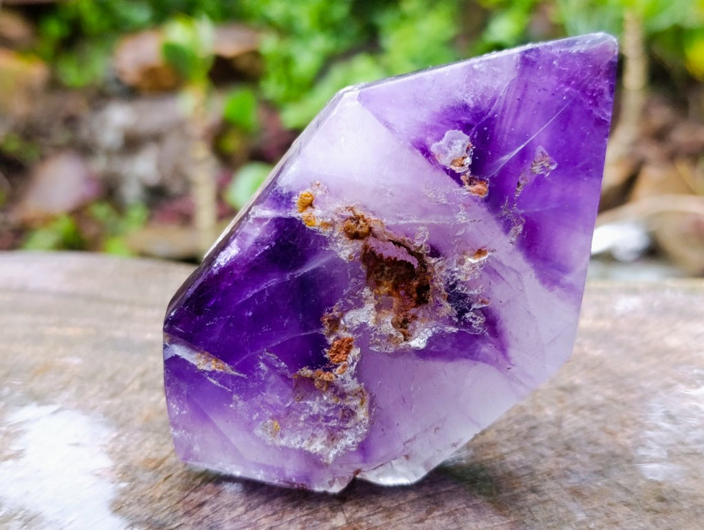 Polished Double Terminated Amethyst Window Crystal x 1 From Akansobe, Madagascar