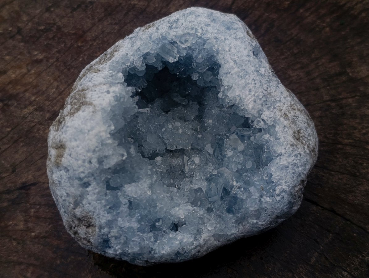 Natural Cabinet Size Blue Celestite Geode Specimen x 1 From Sakoany Madagascar